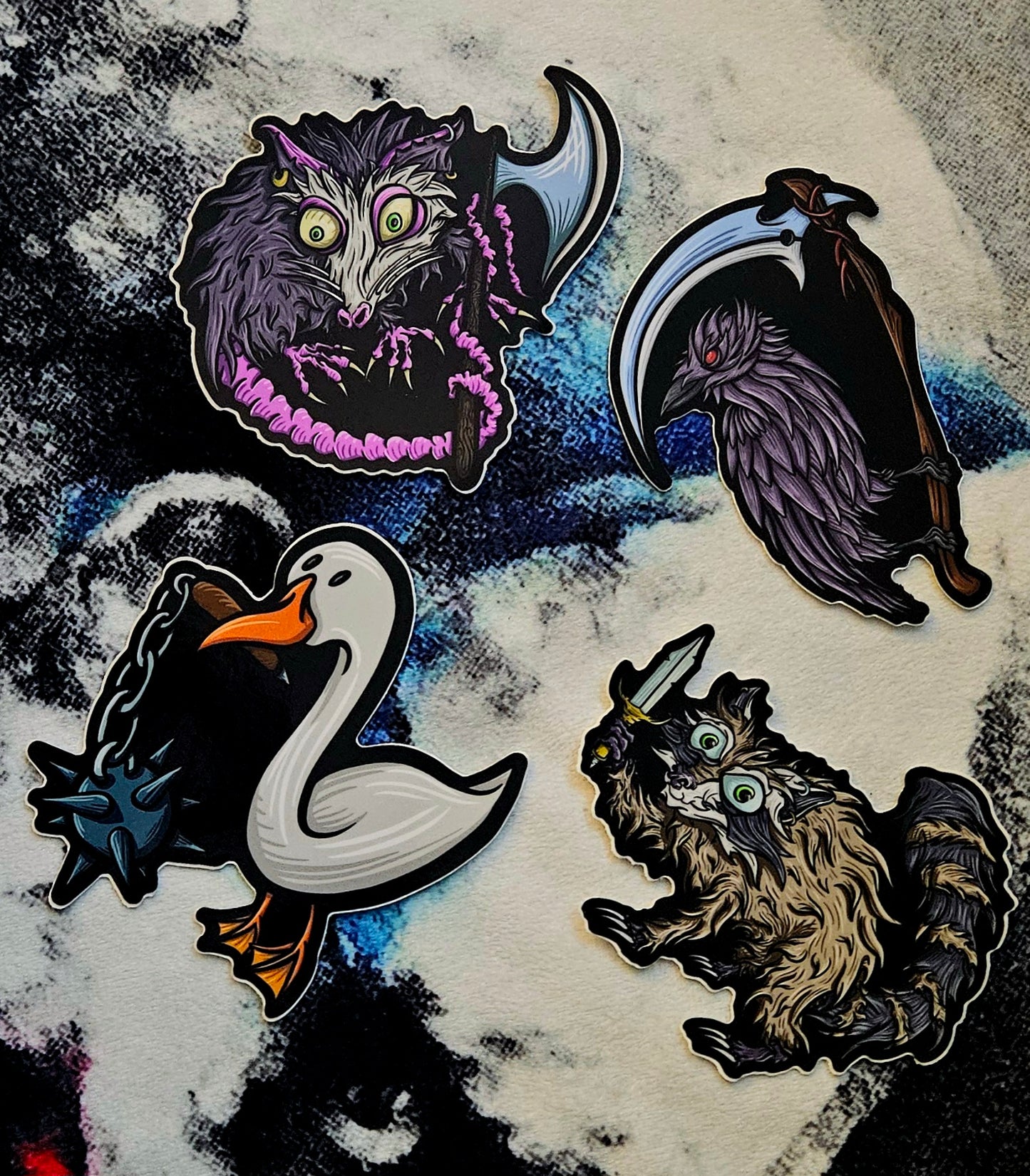 Opossum Axe Sticker