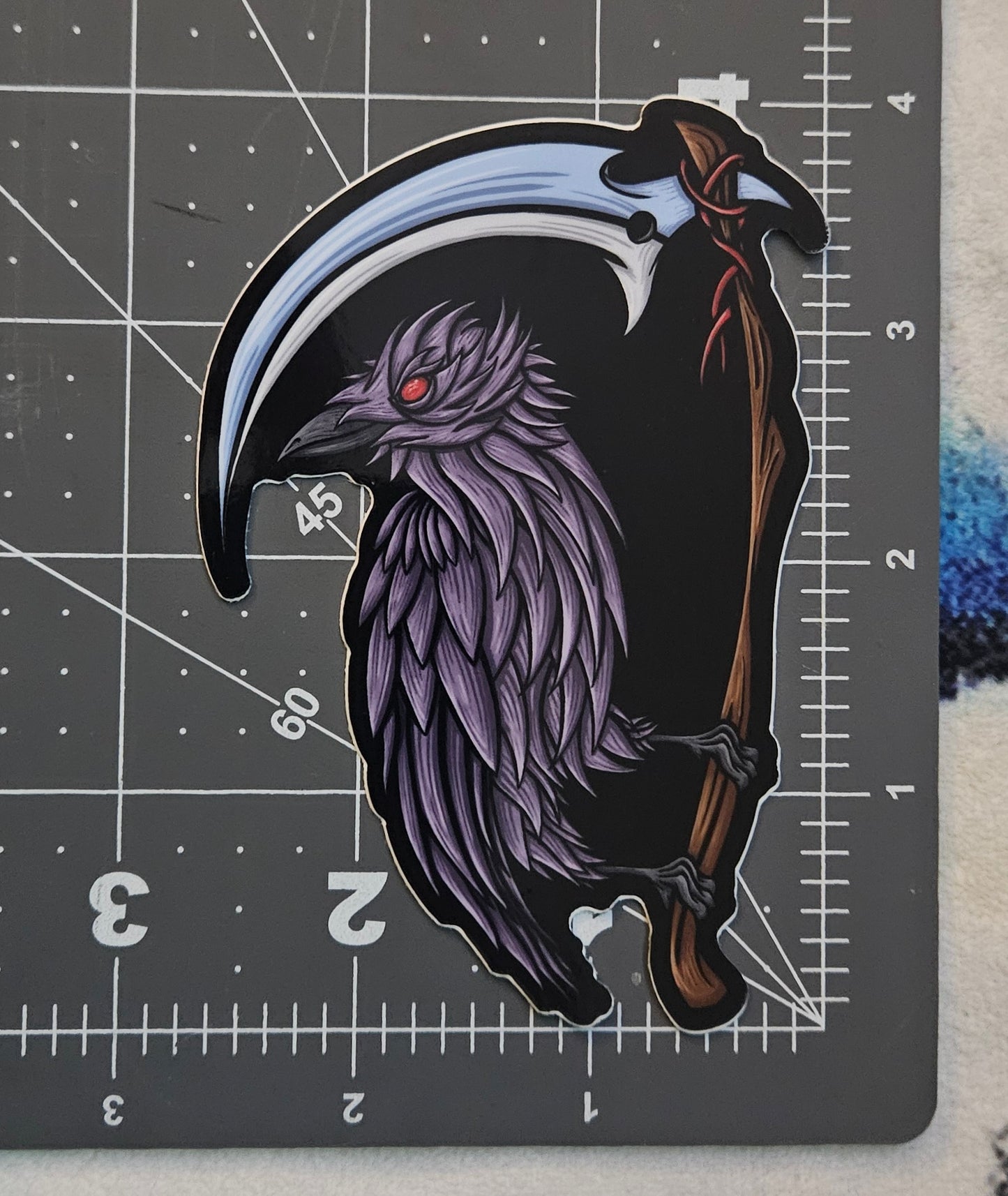 Crow Scythe Sticker