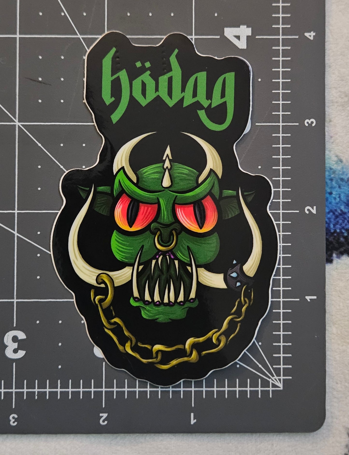 Hodag Motorhead Sticker With Text