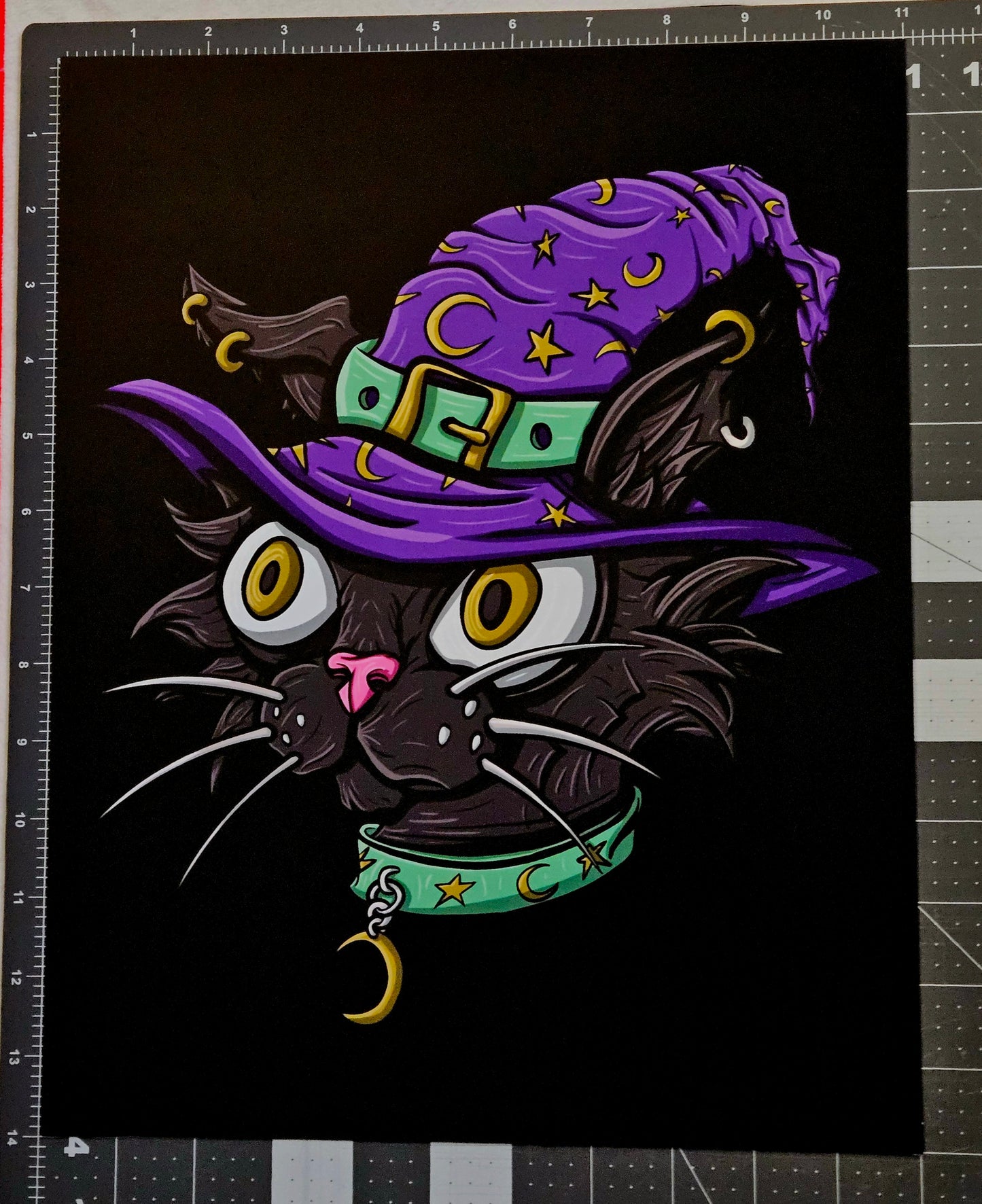 Witch Cat Print