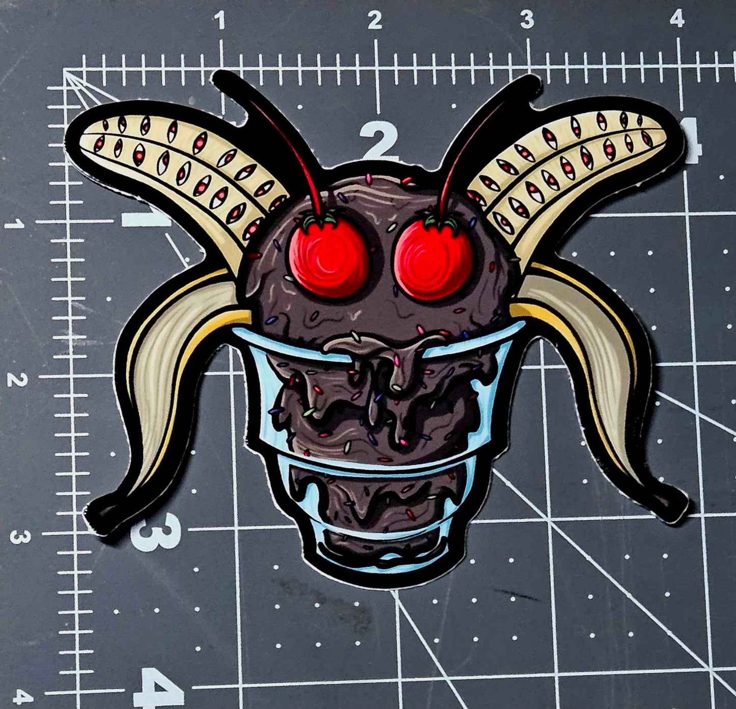 Mothman Cryptid Ice Cream Sticker
