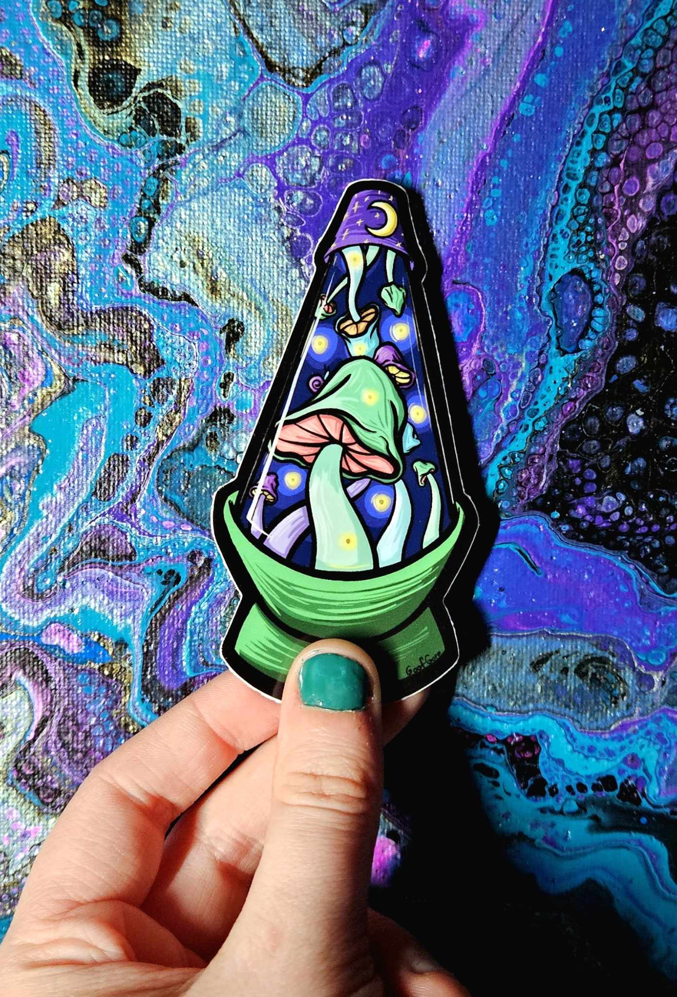 Mushroom Lava Lamp Sticker