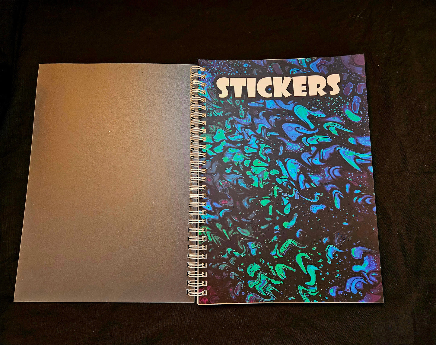 Blue Abstract Reusable Sticker Book