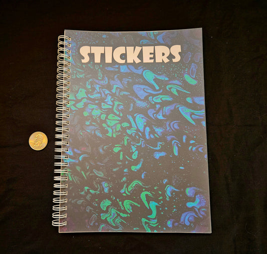 Blue Abstract Reusable Sticker Book