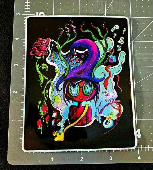 Clancy From The Midnight Gospel Holographic Sticker