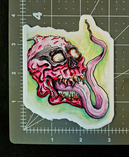 Deadpool Venom Skull Sticker