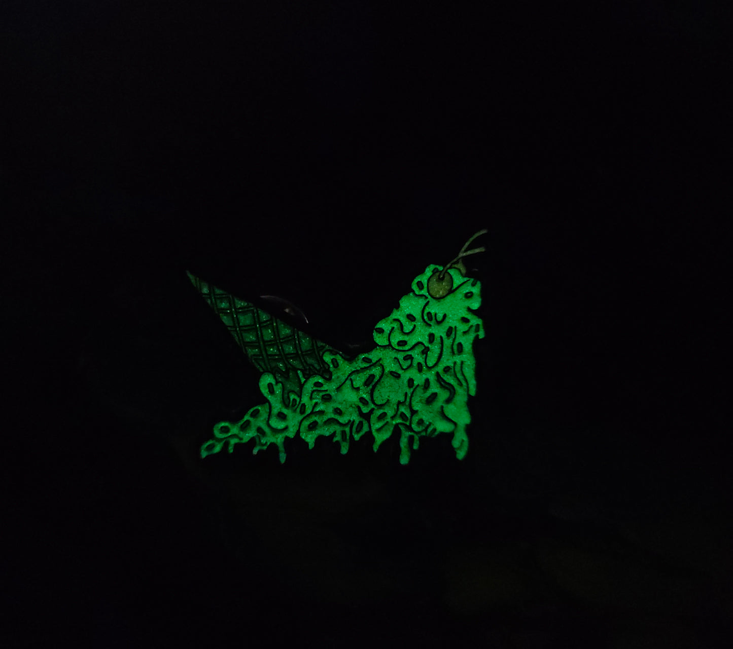 Ice Cream Snail 1.5 Inch Glow In The Dark Pin