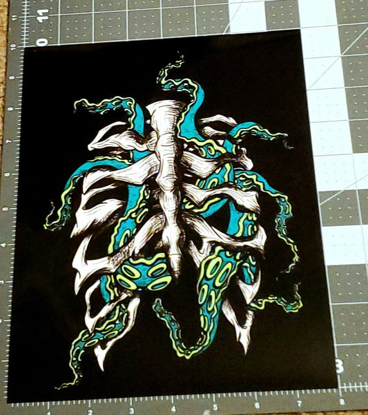 Octopus Tentacle Ribcage Print