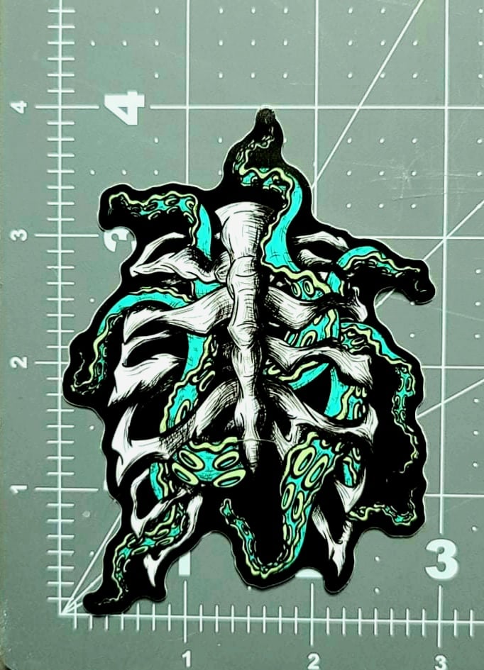 Tentacle Rib Cage Sticker