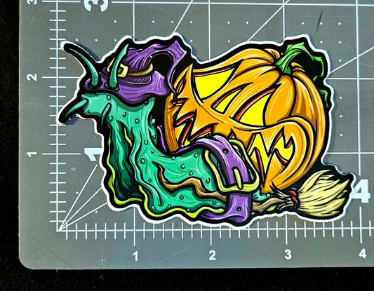 Halloween Witch Snail Sticker