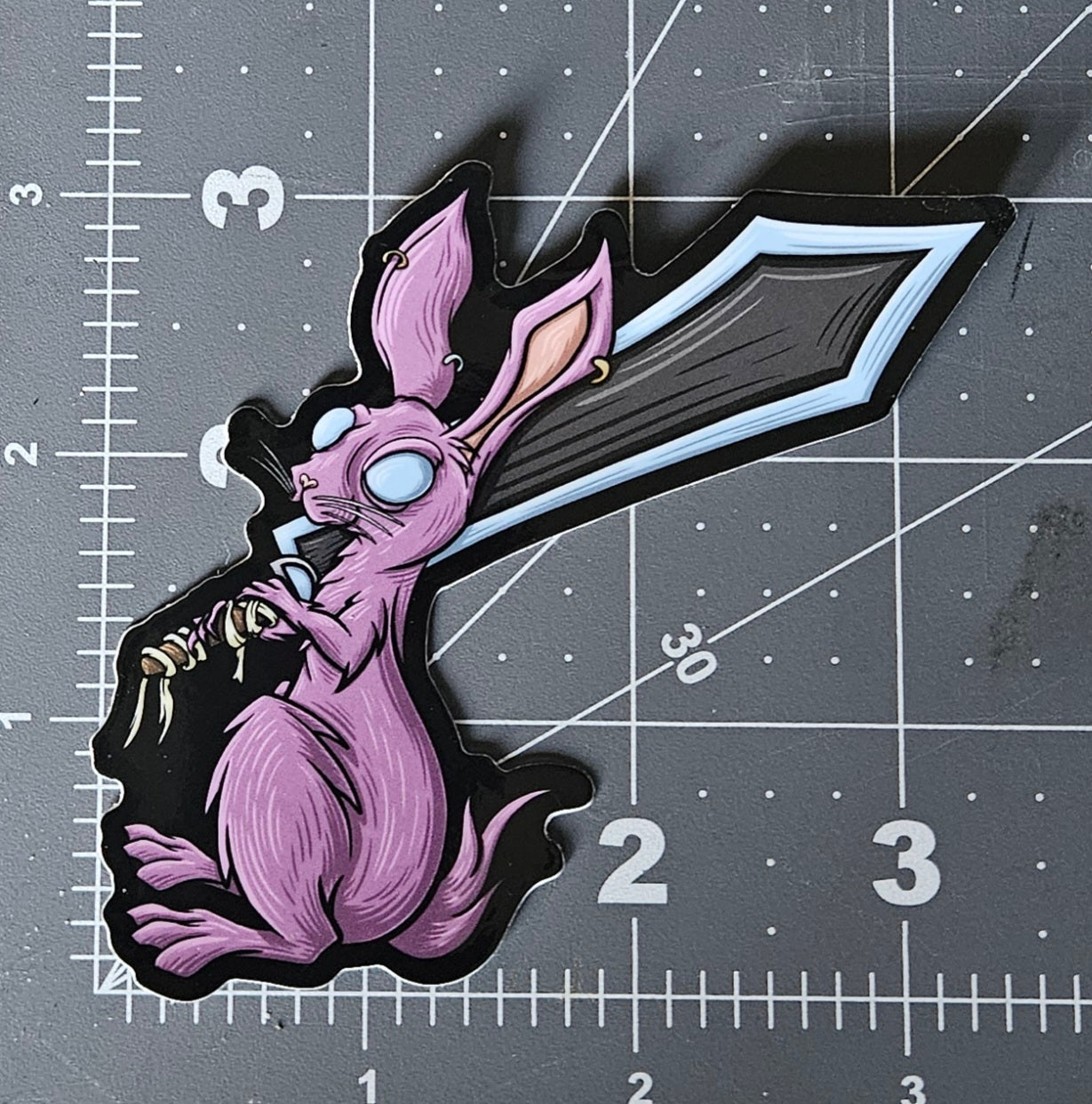 Bunny With A Big Sword Sticker