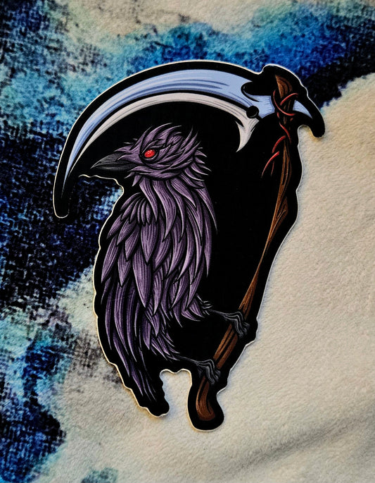 Crow Scythe Sticker
