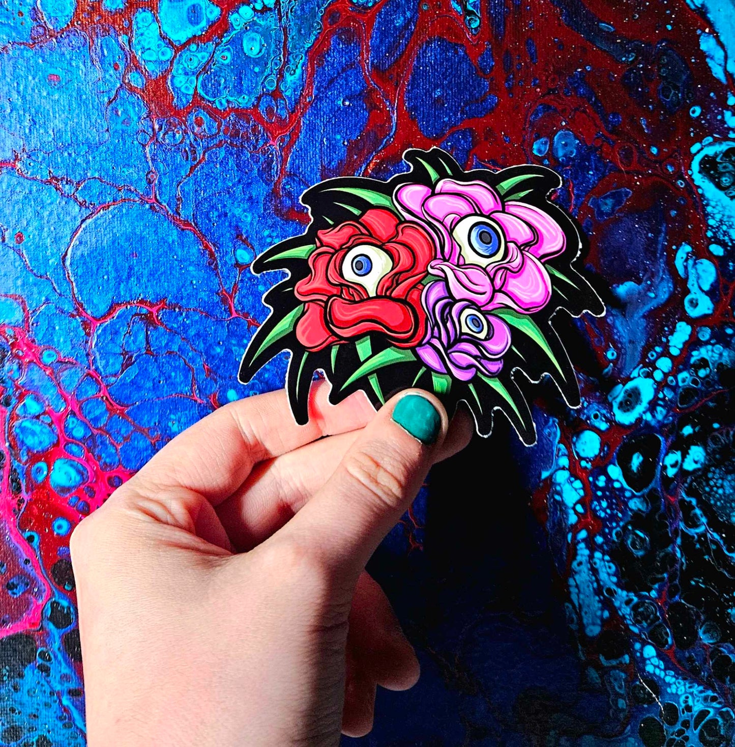 Eye Roses Sticker