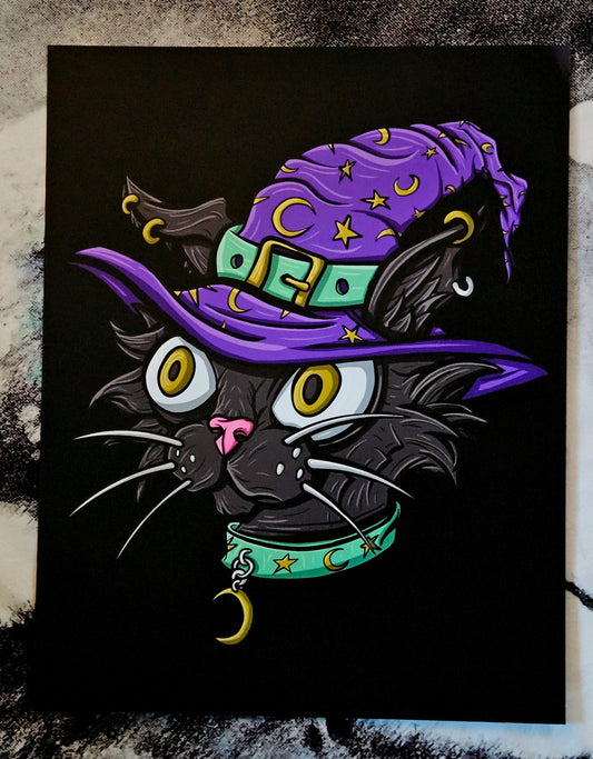 Witch Cat Print