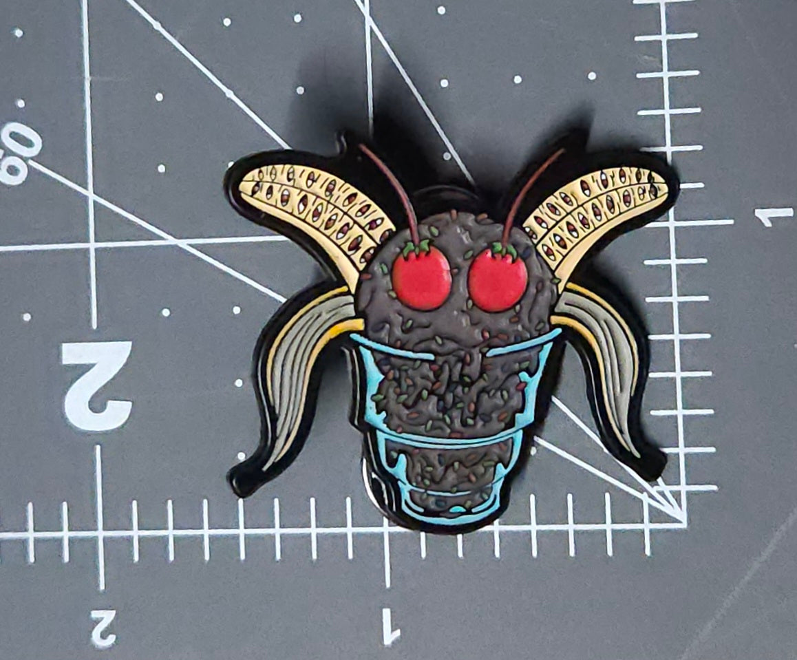 Mothman Ice Cream 1.5 Inch Glow In The Dark Pin