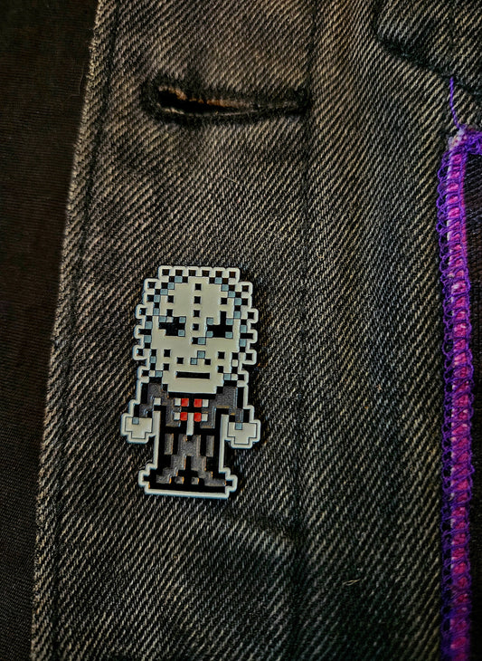 Pinhead Hellraiser Pixel Art 1.5 Inch Glow In The Dark Pin