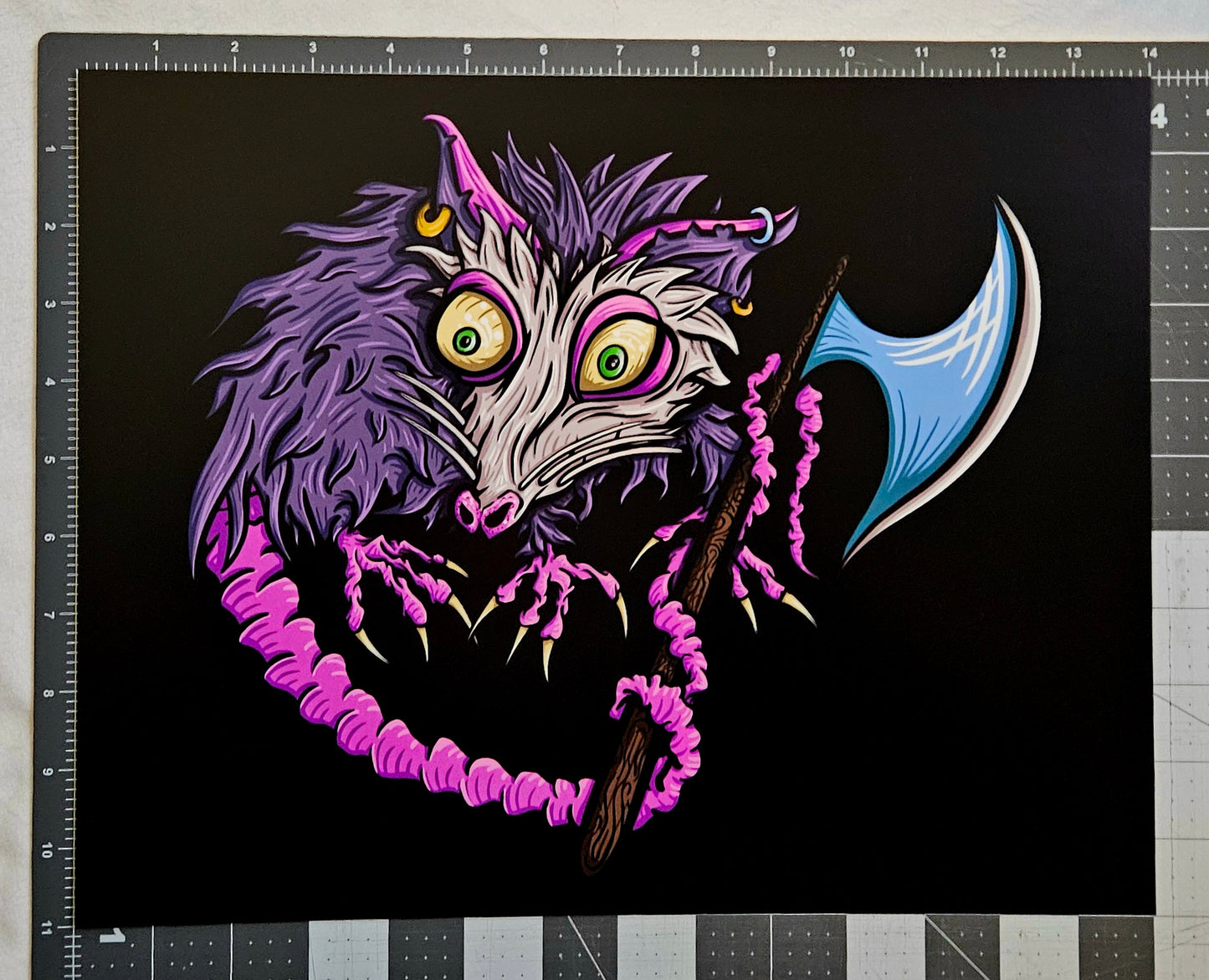 Axe Opossum Print