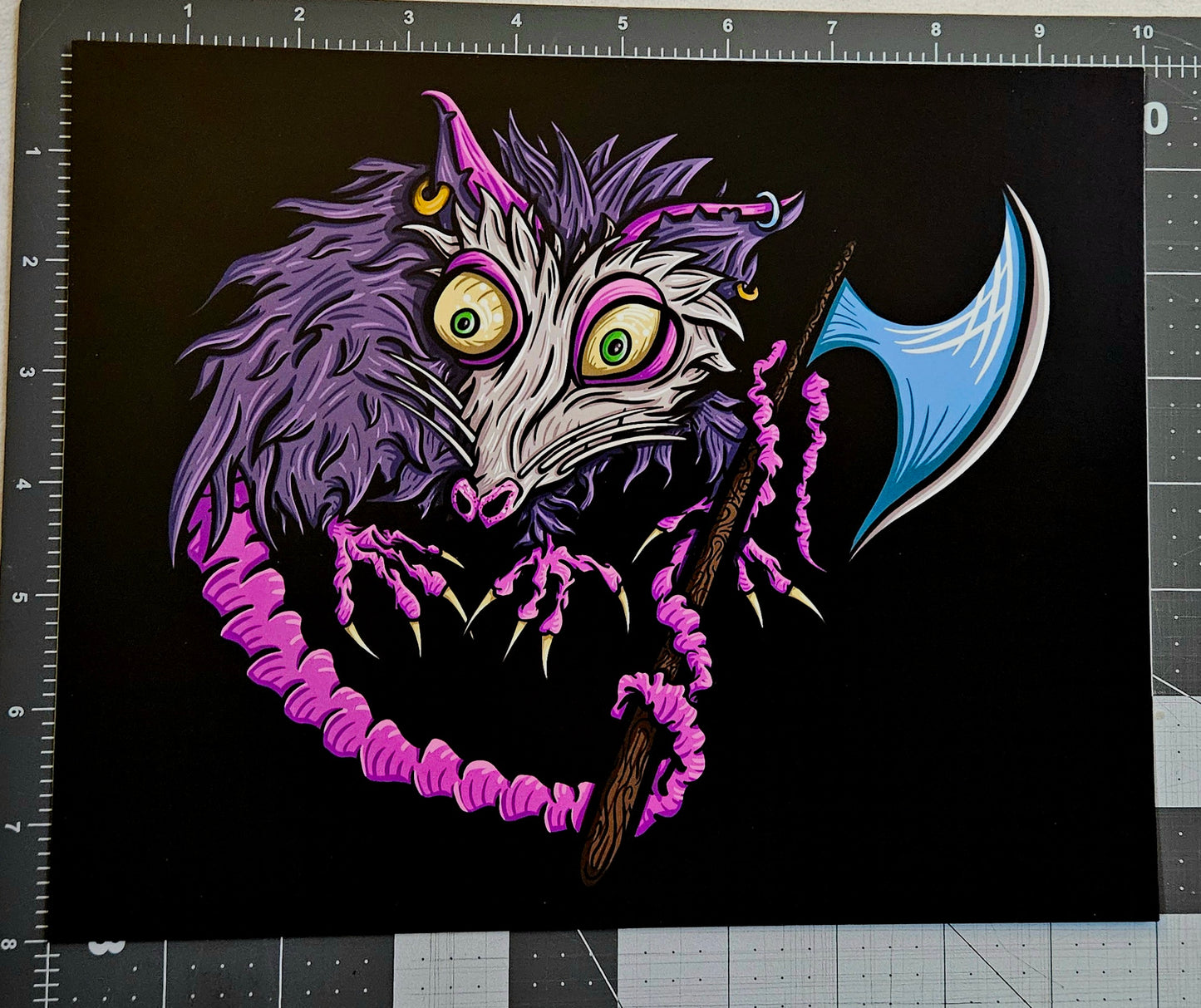 Axe Opossum Print