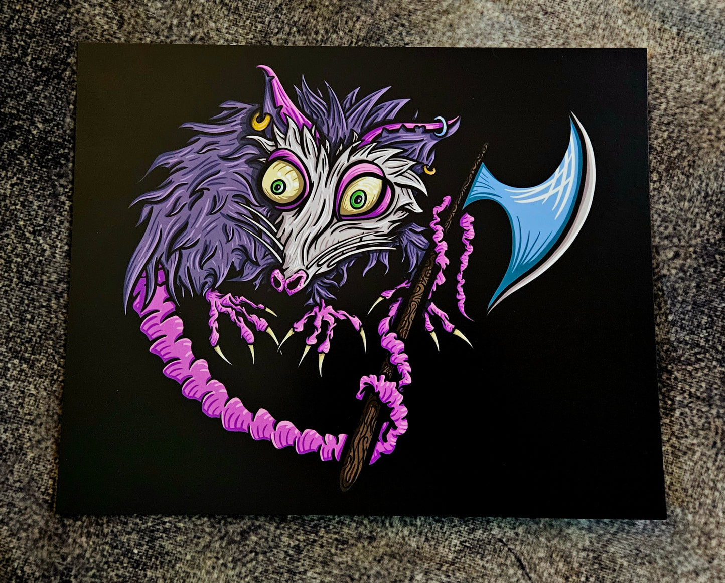 Axe Opossum Print