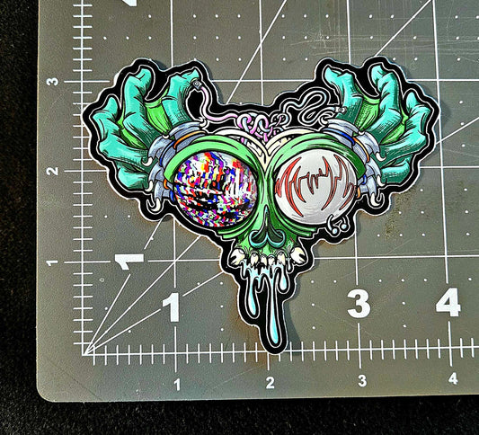 Anxiety Glitch Eyes Sticker