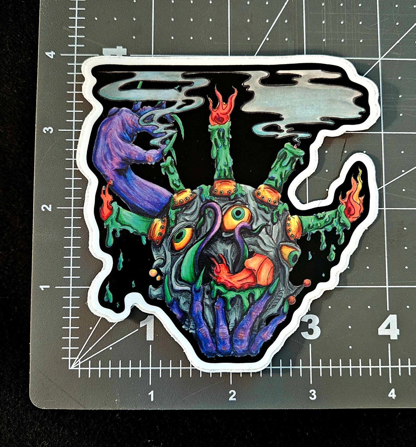 Candle Eye Skull Sticker