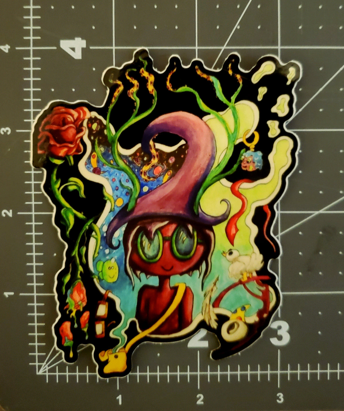 Clancy Mask Sticker Clancy From The Midnight Gospel Sticker – GoofGore